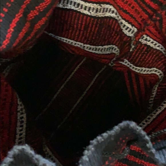 LILLO BAG Mexican backpack black red boho - Picture 4 of 6